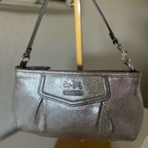 Coach Madison Gunmetal Wristlet/Mini Bag